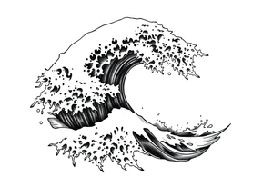 Roaming waves tattoo idea