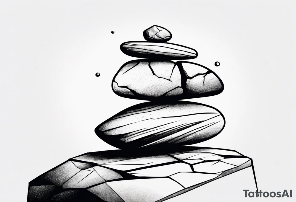 Rocks balancing on top of each other tattoo idea