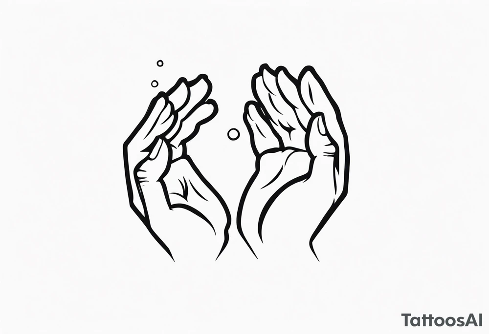 Rock hands sign tattoo idea