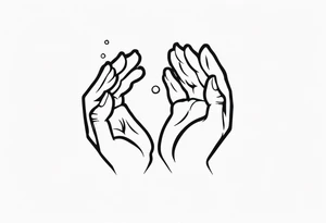 Rock hands sign tattoo idea