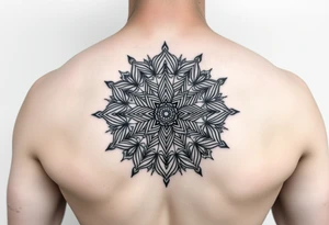 intricate mandala with sacred geometry and cosmic elements tattoo idea