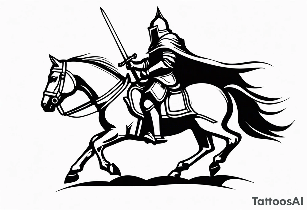 Templer knight on horse tattoo idea