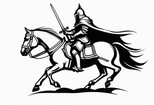 Templer knight on horse tattoo idea