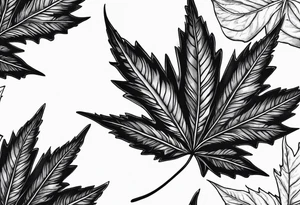 weed leaf's tattoo idea