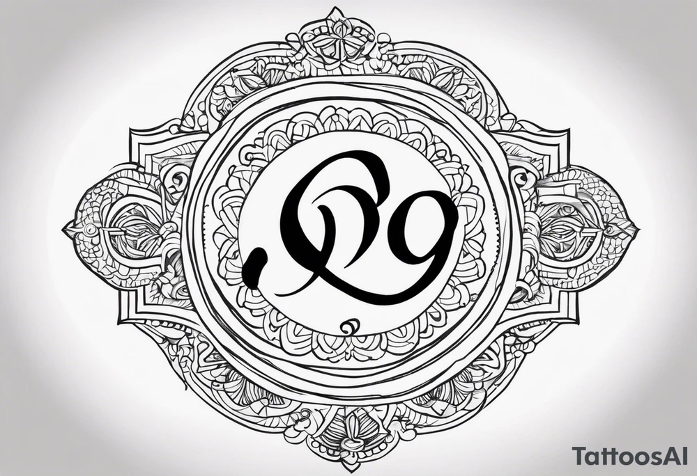 Tattoo ਨਿਰਭਉ ਨਿਰਵੈਰ written in Gurmukhi written text. Add symbols for strength and love tattoo idea