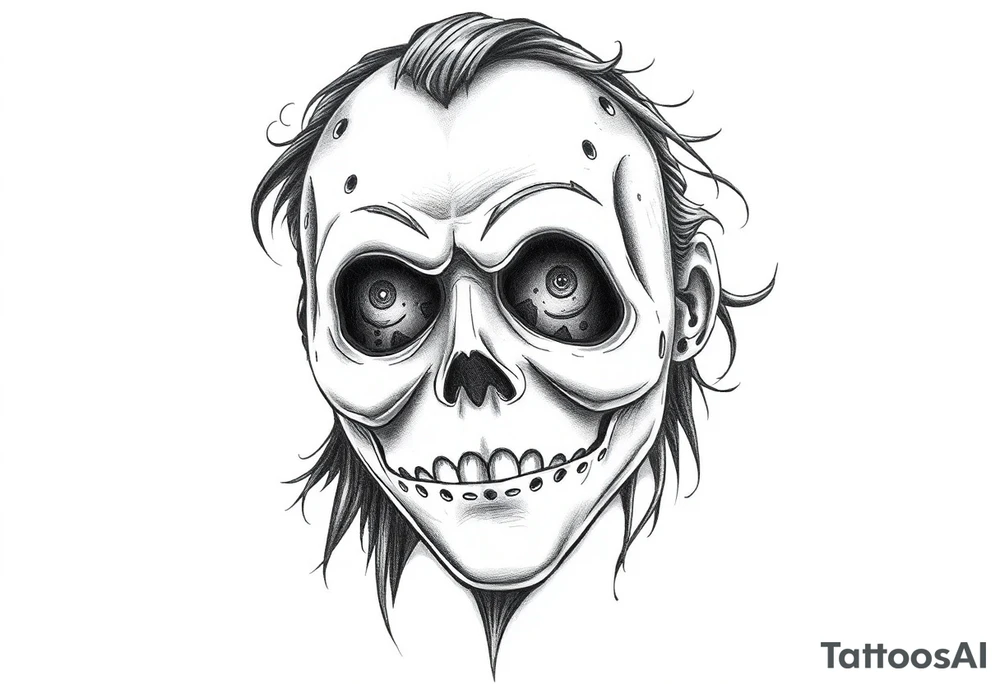 Jason & scream mask tattoo idea