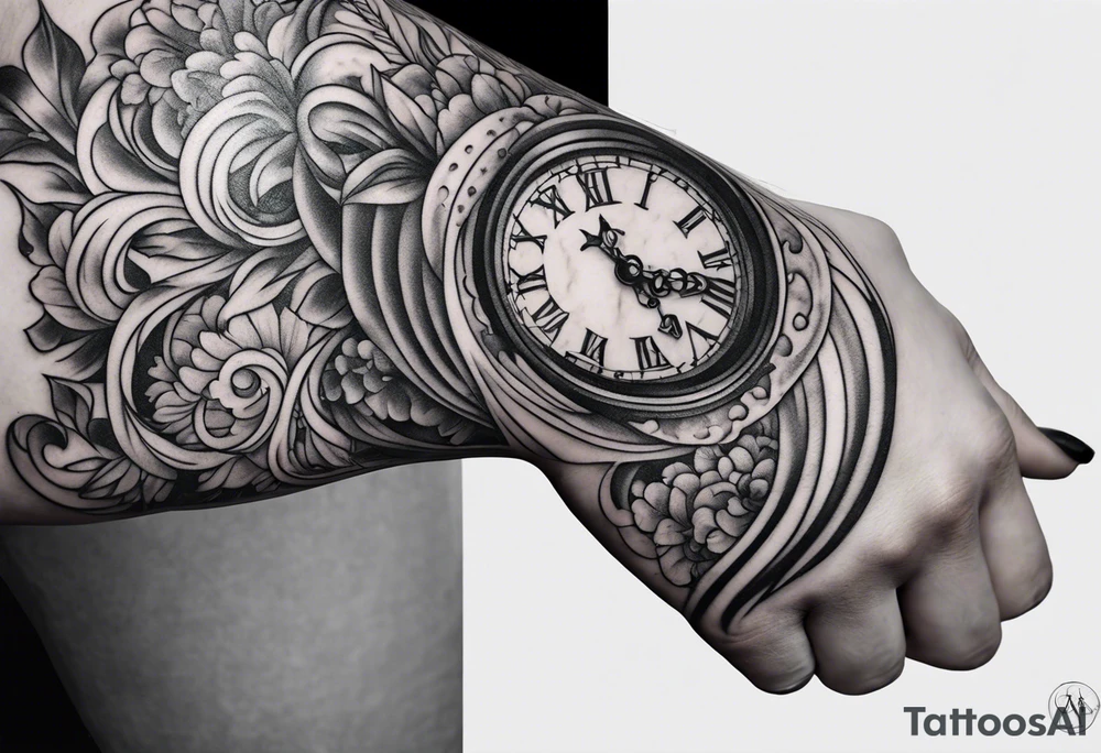 a marble arm tattoo idea