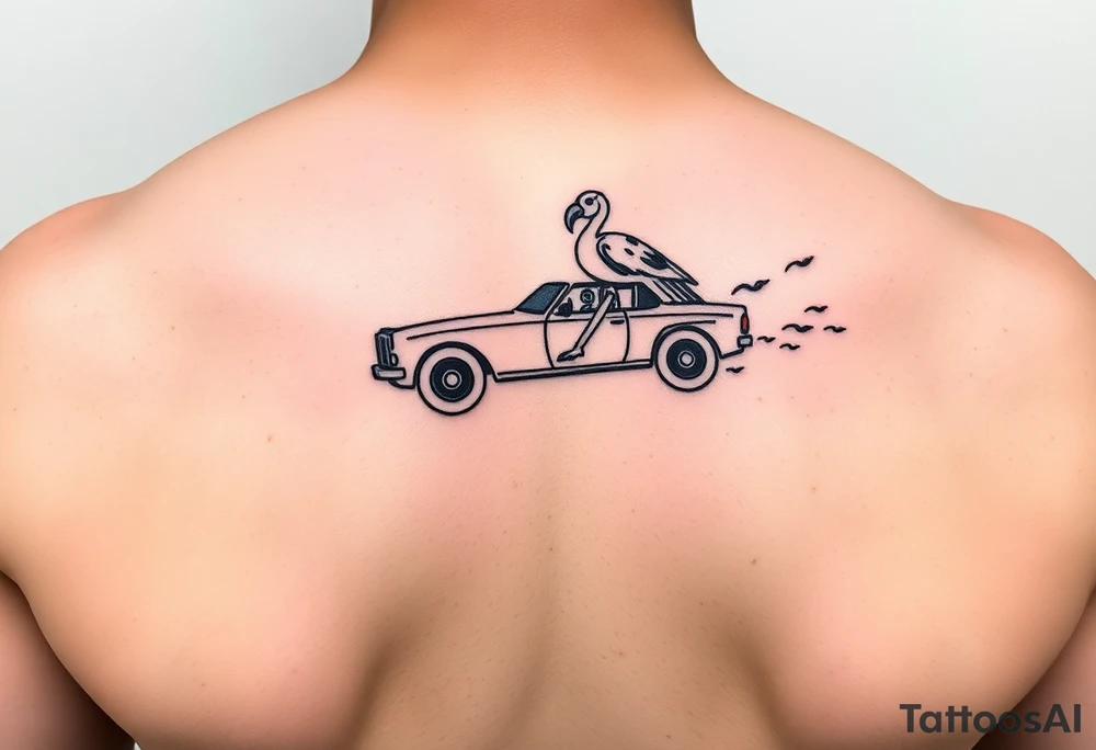 Quiero tatuajes independientes en el brazo uno en el antebrazo muy sutil que ponga karma, otro en el tríceps que ponga hakuna matara con alguna imagen se aprovecha el momento, otro en el brazo donde consideres que sea un coche pasando a través de un arcoíris y conducido por un pato moderno tattoo idea