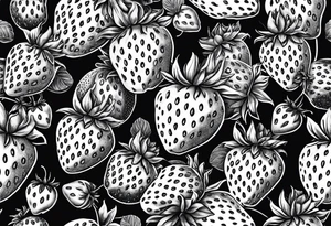 Hyper realistic Strawberry tattoo idea