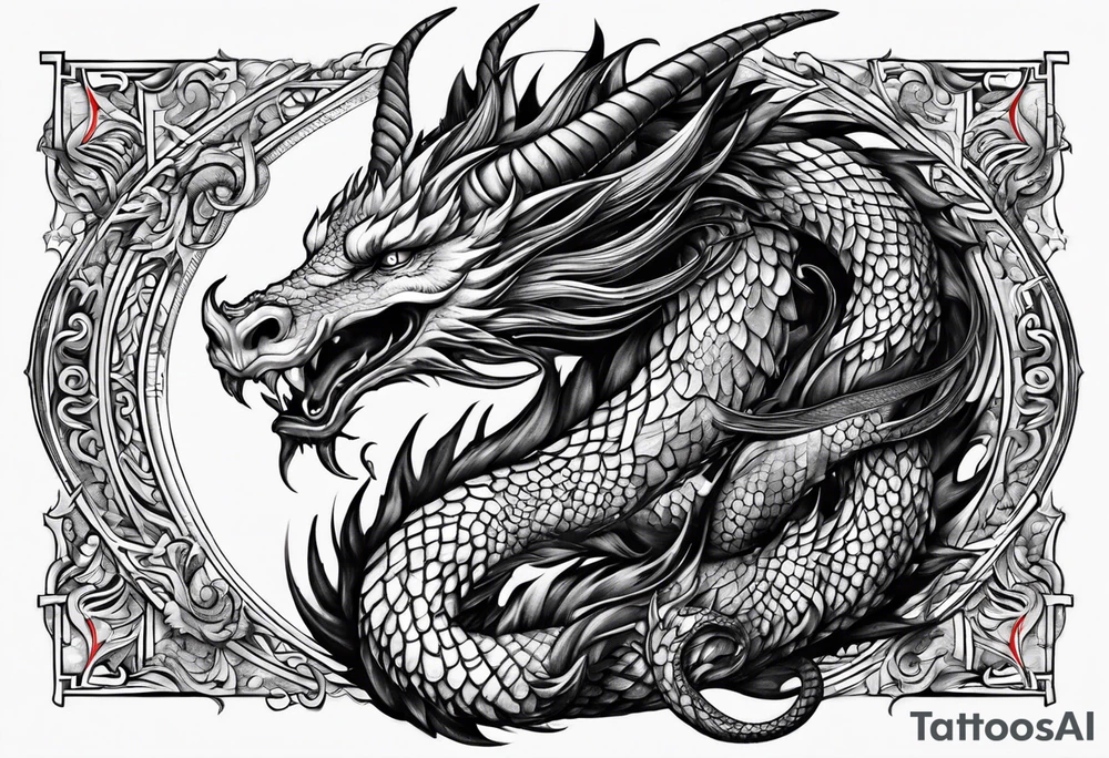 Capricorn dragon tattoo idea