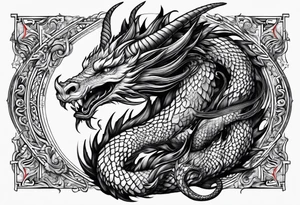 Capricorn dragon tattoo idea