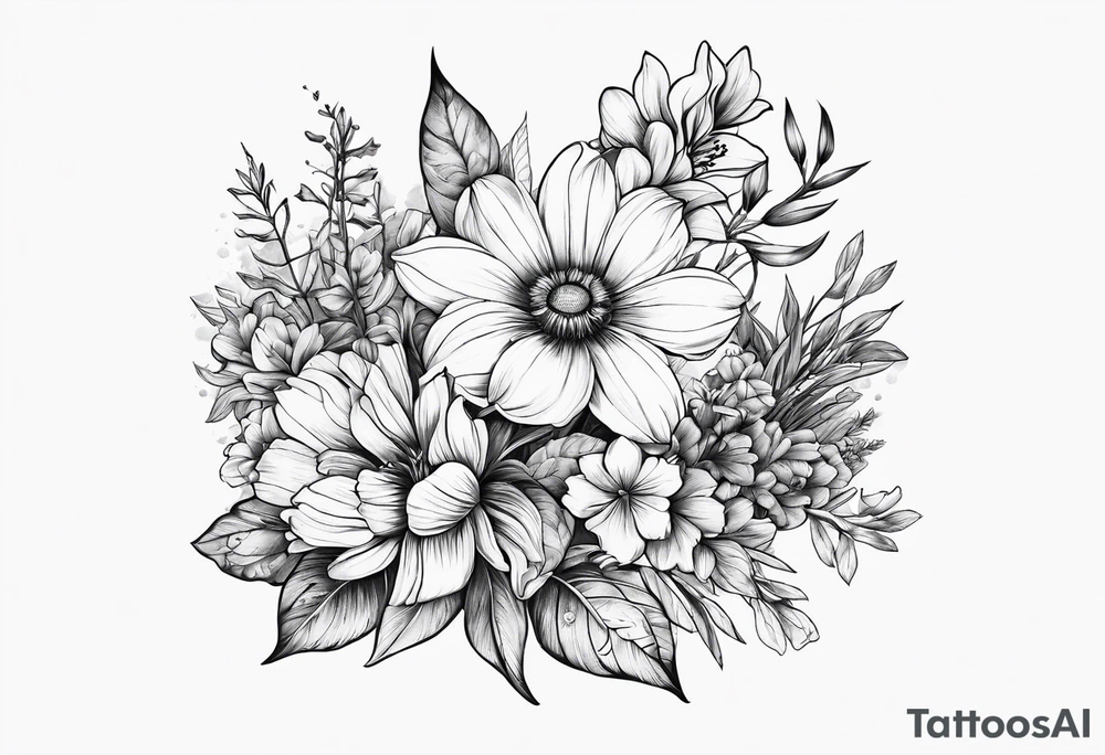 Wildflowers tattoo idea
