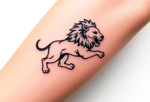 Fancy style "leo" start constilation birth
 sign lion tattoo idea