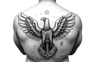 Father time, Keeper of the stars, Forest, anchor,
Canadian Air force eagle tattoo idea
