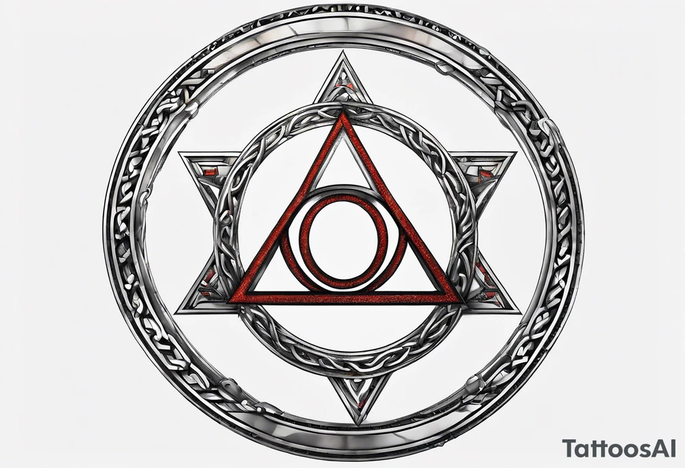 letter delta inside a chain circle, subtle, womanly, simplistic tattoo idea