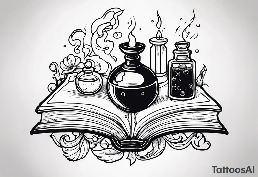 Potion Spellbook tattoo idea