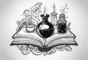 Potion Spellbook tattoo idea