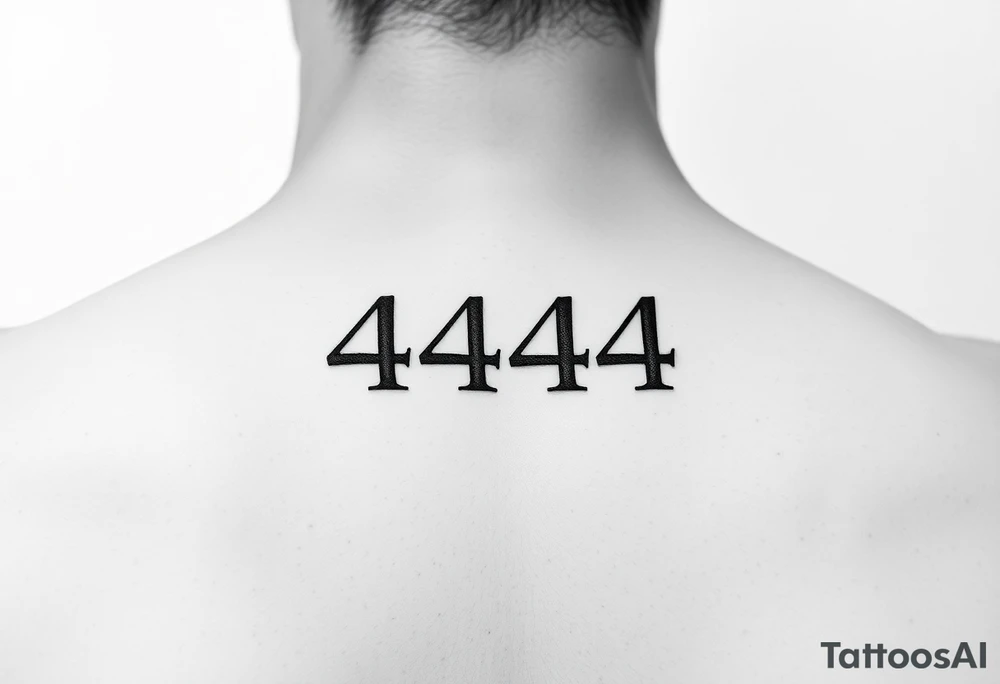 444 roman number for couples minimalist very small tattoo idea