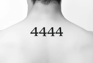 444 roman number for couples minimalist very small tattoo idea