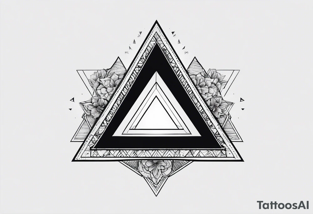 A triangle with nothing inside of it tattoo idea