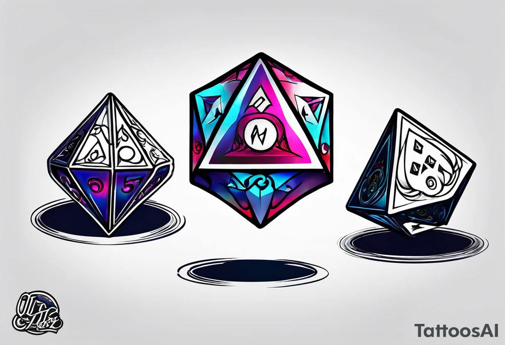 a twenty sided die tattoo idea