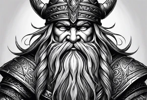 dwarf warrior tattoo idea