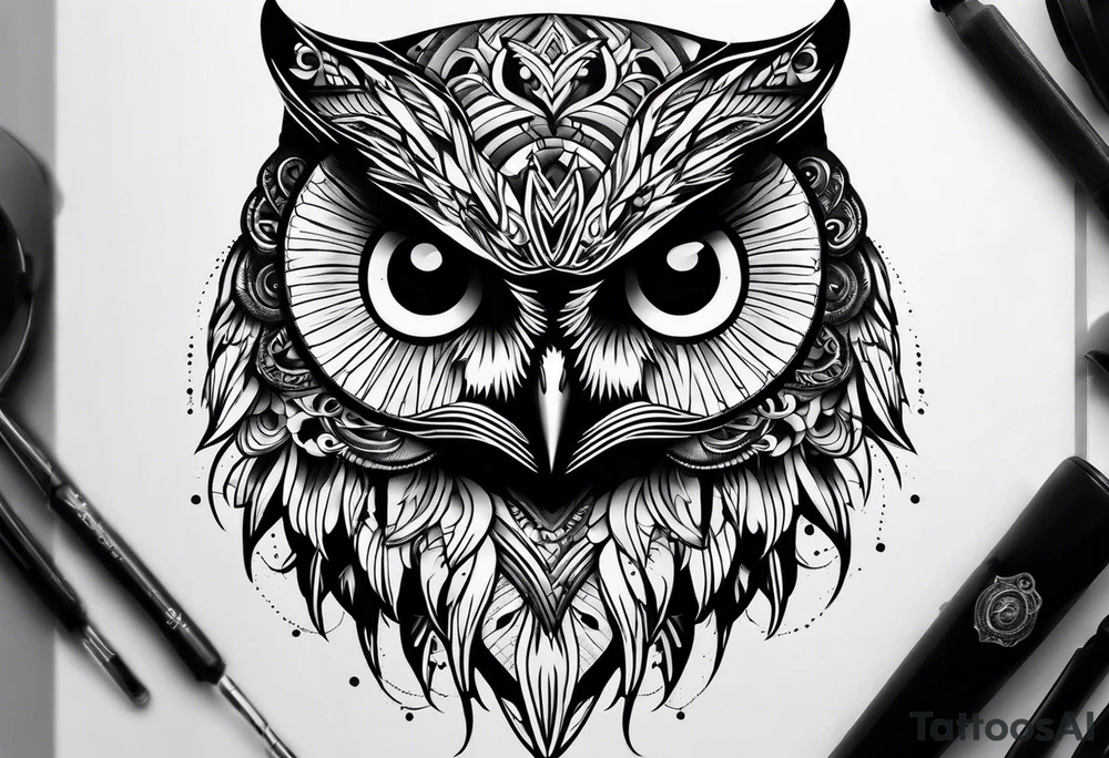 Infinity owl tattoo idea