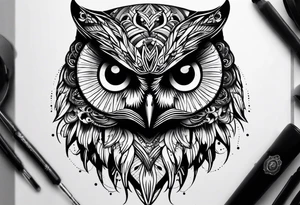 Infinity owl tattoo idea