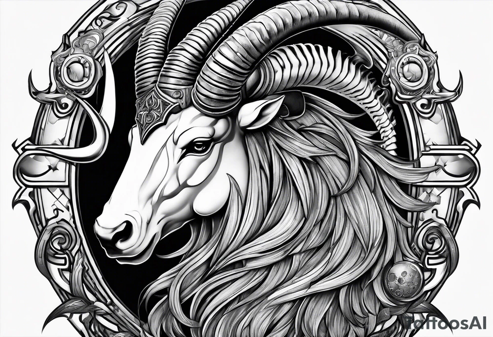capricorn with a shotgun tattoo idea