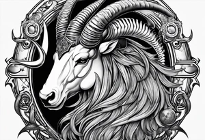 capricorn with a shotgun tattoo idea