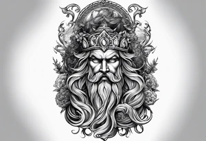 Full fattoo sleeve with Zeus, Poseidon and Hades. tattoo idea