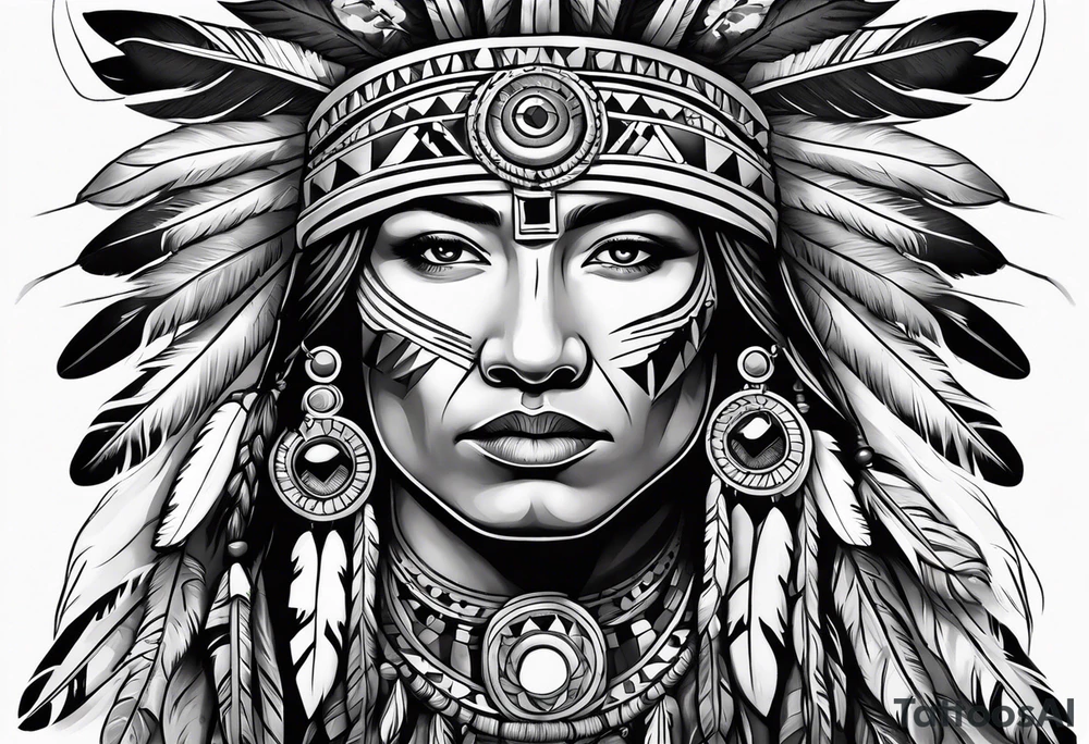 Native American Christian tattoo idea