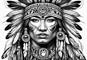 Native American Christian tattoo idea