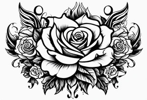 tattoo with demons and roses  for the back tattoo idea