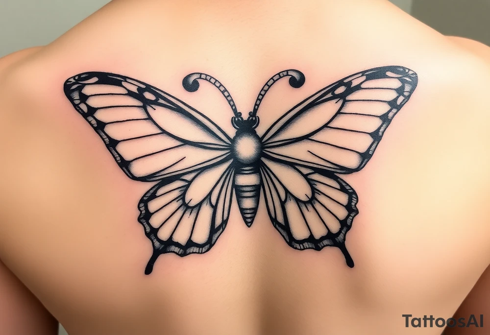 aries zodiac sign turned into a butterfly with the names terri and justo incorporated tattoo idea