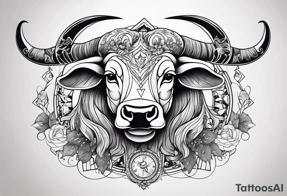 Gemini taurus zodiac symbols 
combined tattoo idea