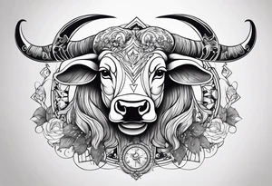 Gemini taurus zodiac symbols 
combined tattoo idea
