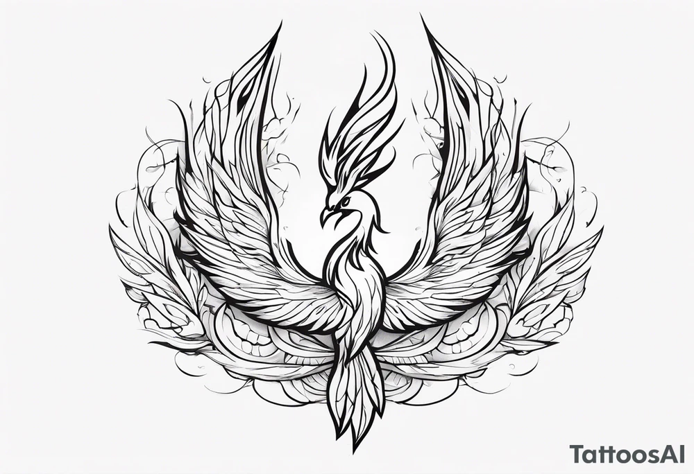 pen and pheonix tattoo idea
