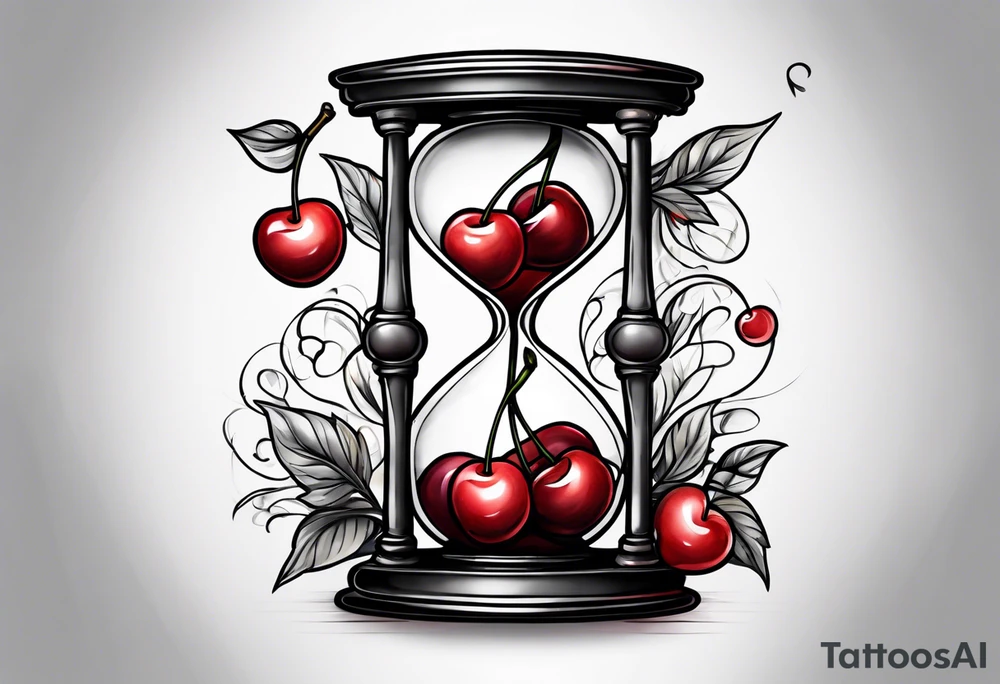 Cherry hourglass tattoo idea