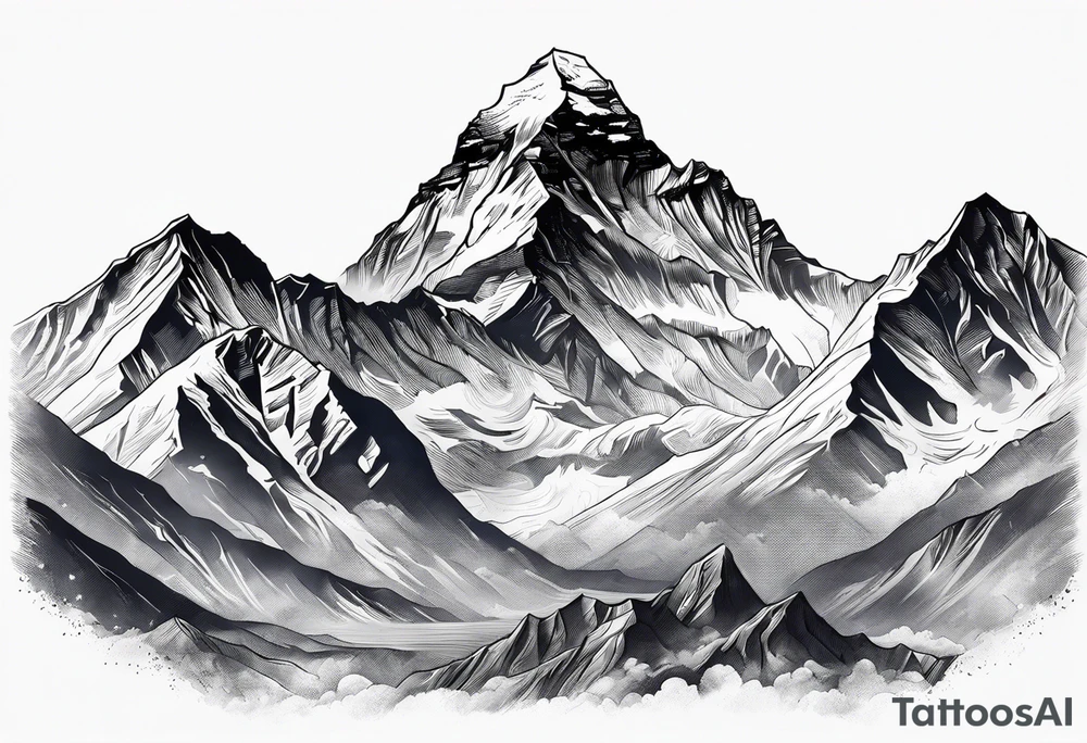 Mount Everest and representing doing hard things tattoo idea