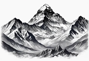 Mount Everest and representing doing hard things tattoo idea