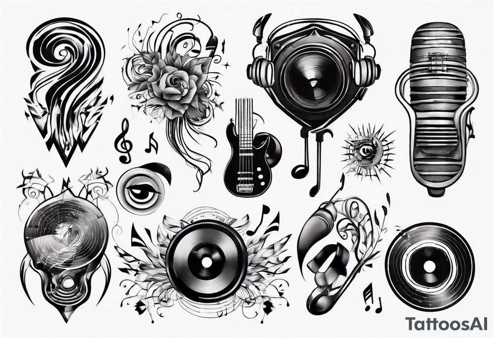 music sound tattoo idea