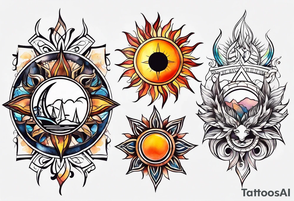 sun tattoo idea