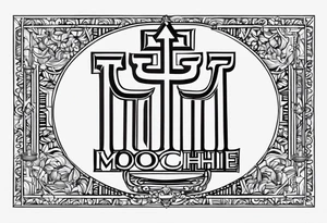 Draw the letters “Moochie” but put a menorah on top the I tattoo idea