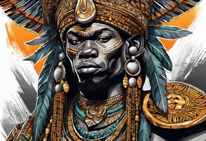 Ogum, african god of the iron, war and the paths tattoo idea