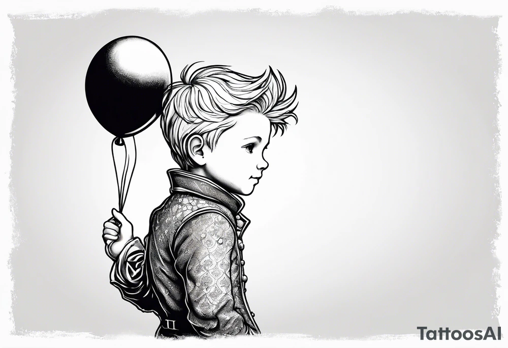 “Little prince” holding a baloon tattoo idea