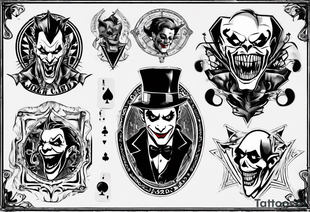 joker wild card tattoo idea