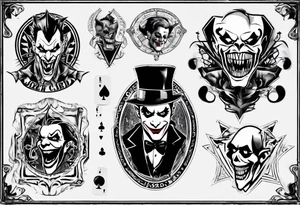 joker wild card tattoo idea