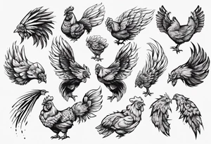 chicken wing tattoo idea