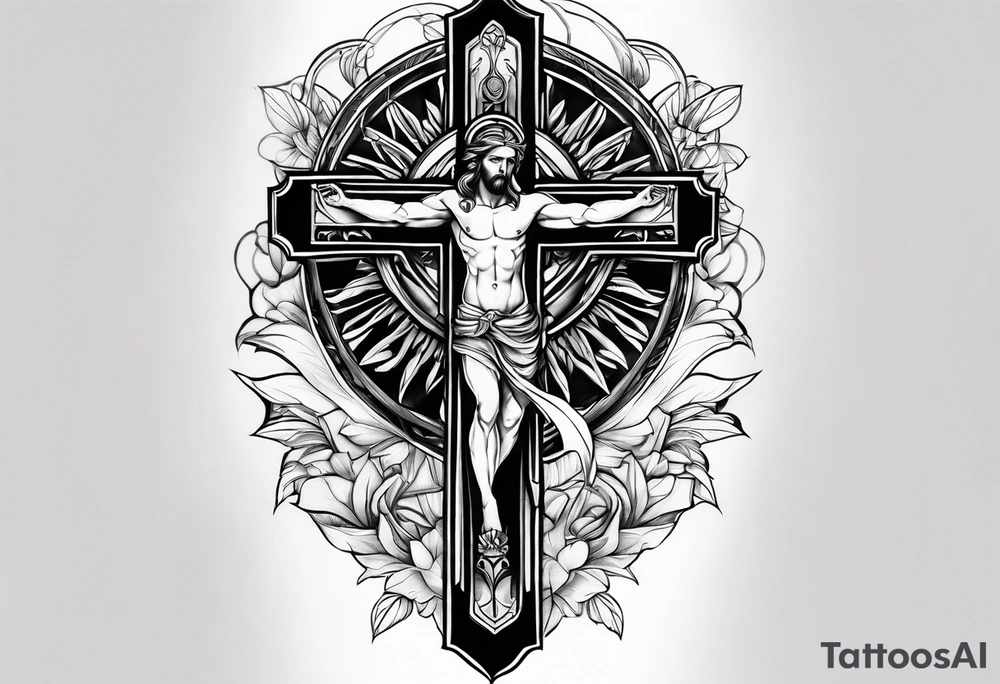 A forearm tattoo portraying salvation tattoo idea